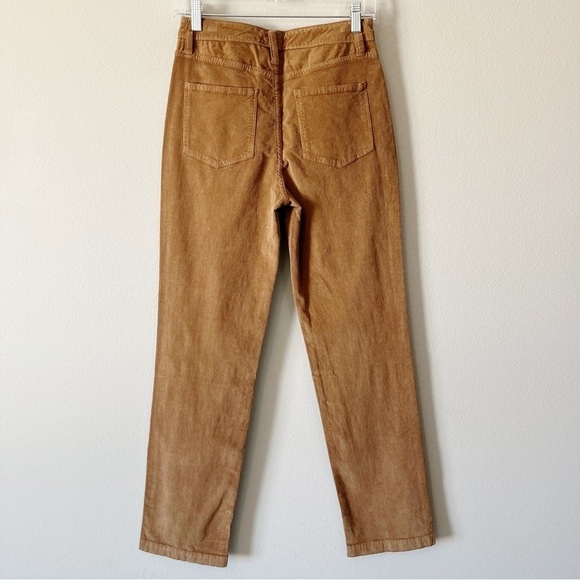 Faherty NWT Stretch Cord Julianne Patch Pocket Brown Straight Leg Pants Size 27 - Picture 7 of 11